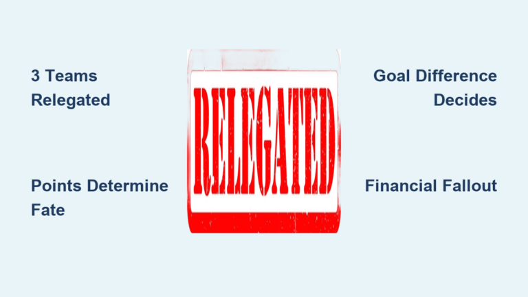 Premier League Relegation Rules Explained