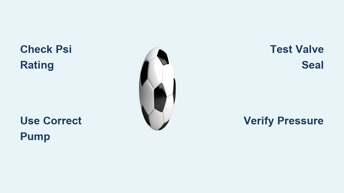 Football Inflation Inflate Soccer Ball Correctly: Step-by-Step Pressure Guide