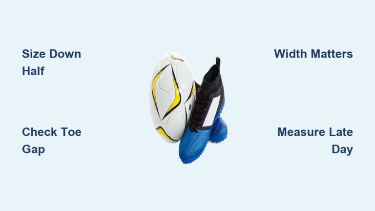 Soccer Cleat Sizing vs Regular Shoes Guide