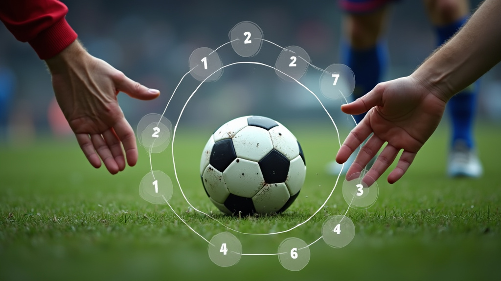Top soccer assist creators visualized with a tactical diagram and passing action.