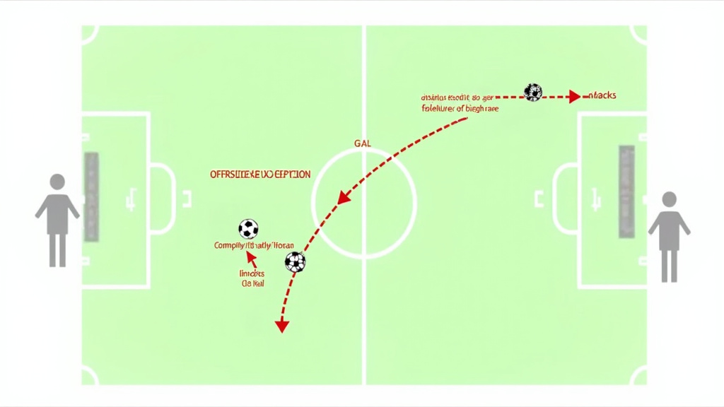 Diagram showing offside exception during a corner kick award.