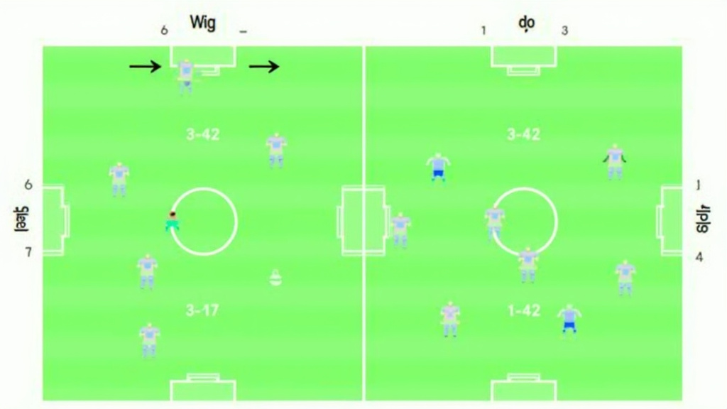 Soccer tactical diagram comparing wing-back and full-back formations