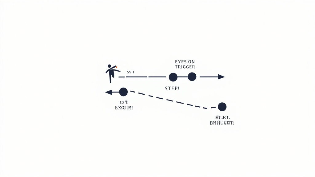 Diagram of a defensive line executing an offside trap in soccer.