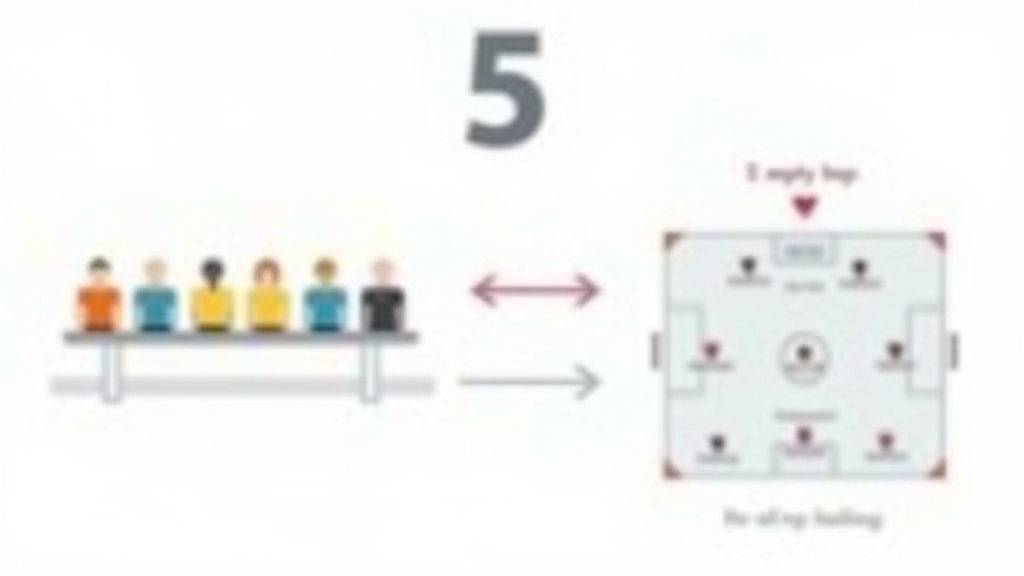 Soccer diagram showing team with all five substitutes used and no players left