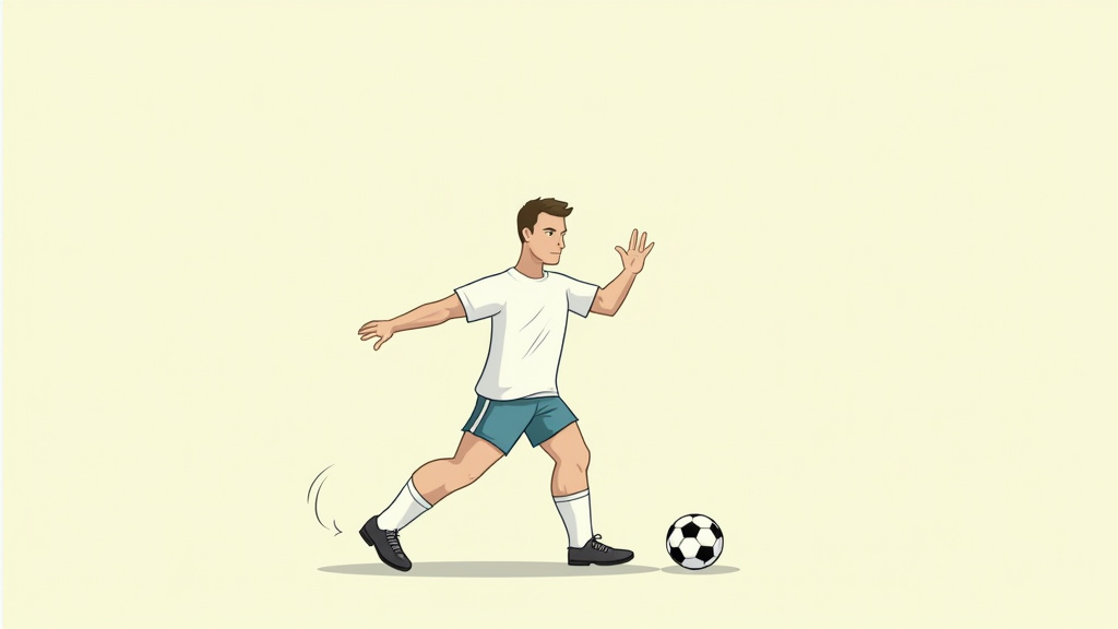 Soccer defender making a common jockeying mistake with poor, unbalanced stance.