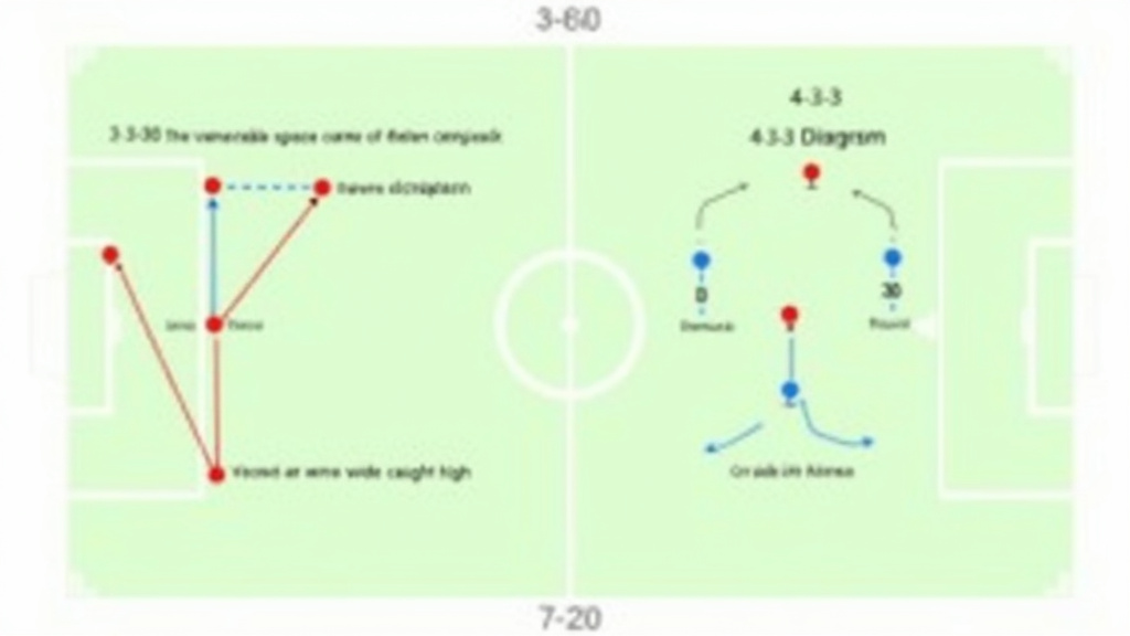 Diagram comparing defensive vulnerabilities of 3-5-2 and 4-3-3 football formations.