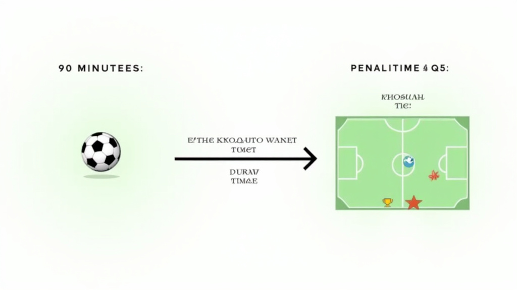 Diagram of soccer match progression from tie to win, draw, or penalty shootout.