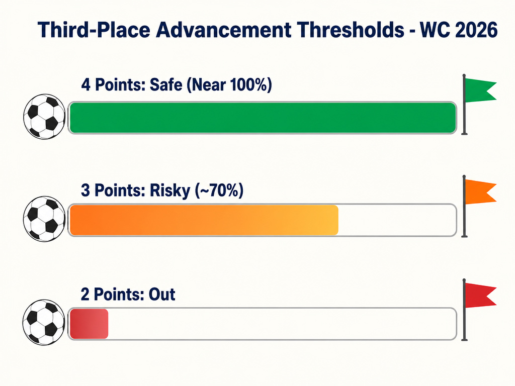 Infographic comparing World Cup 2026 third-place qualification point thresholds.