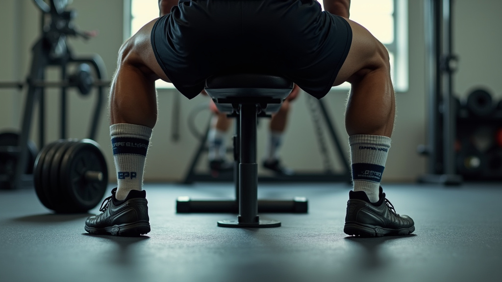 Soccer player correcting leg imbalance with unilateral Bulgarian split squat exercise