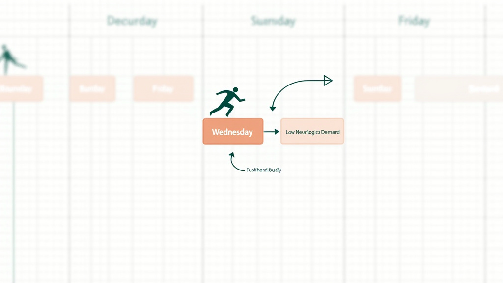 Weekly soccer training schedule diagram integrating sprint sessions on specific days.