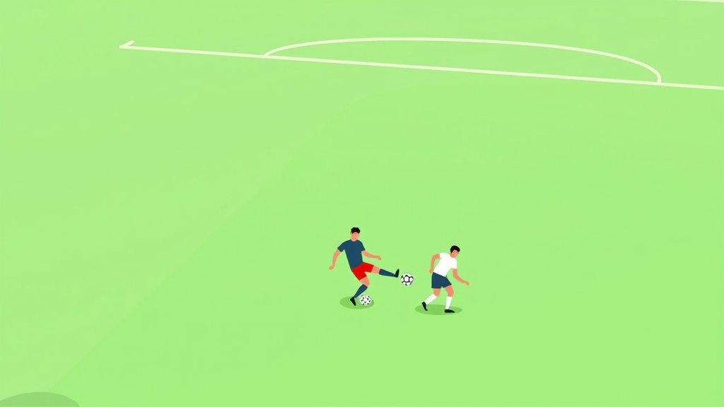 Close-up of a Messi-style inside-outside dribble move in the attacking third.