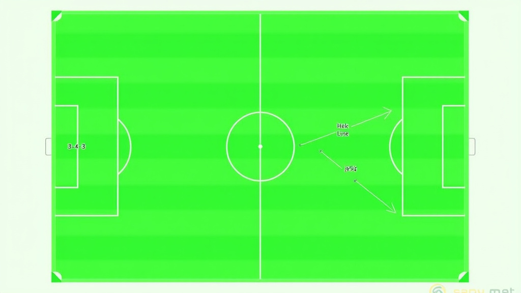 Diagram comparing major tactical variations of the 3-4-3 football formation.