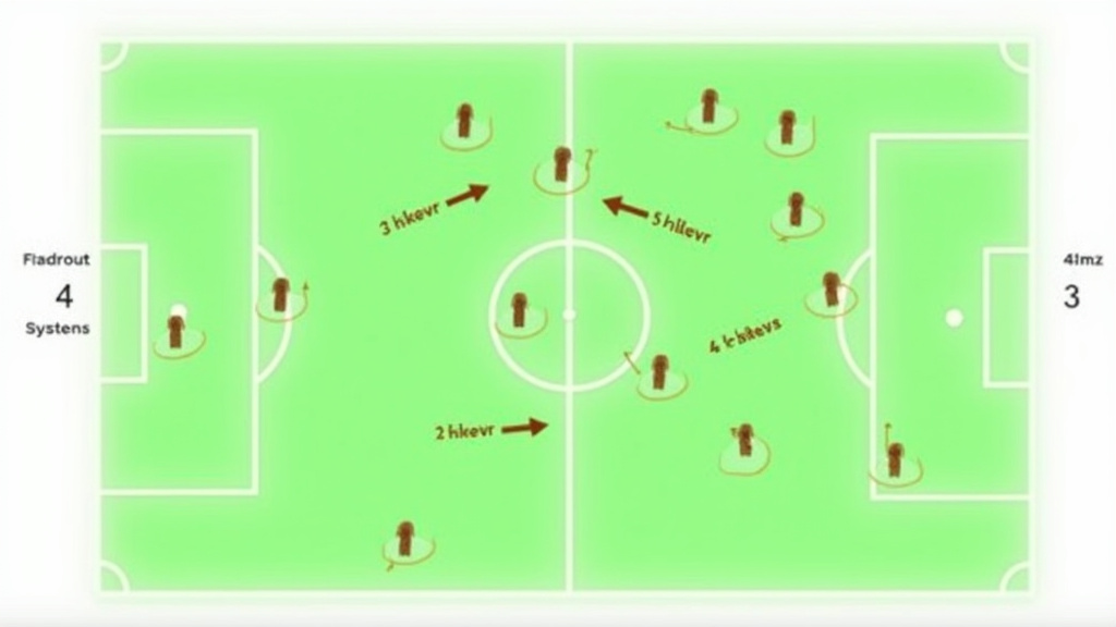 Tactical diagram comparing 3-5-2 and 4-3-3 midfield shapes and passing patterns.