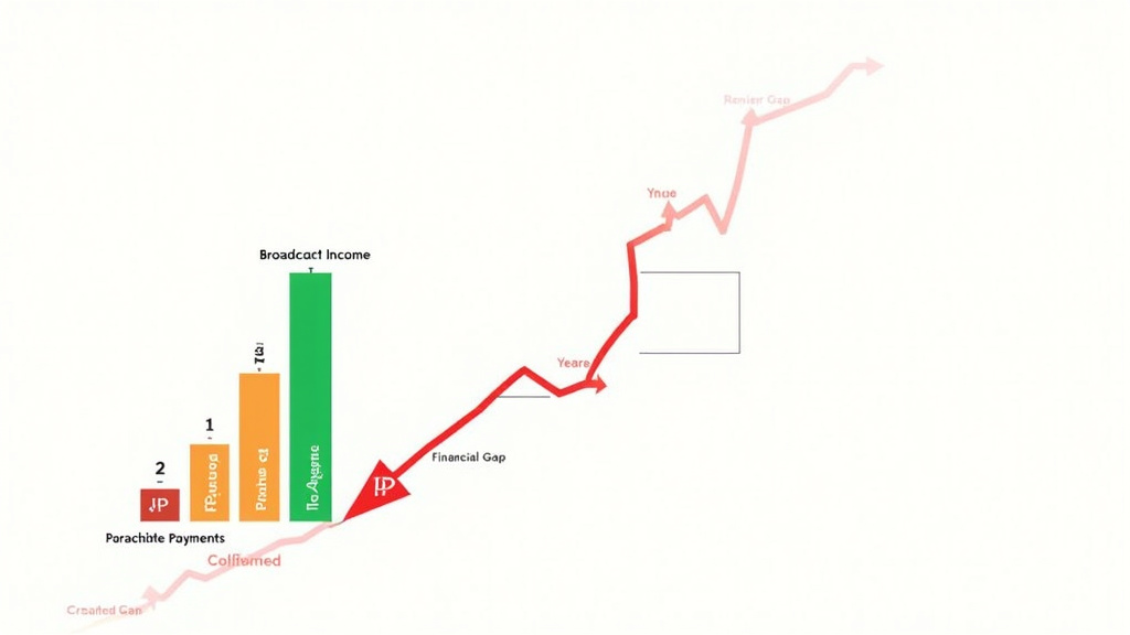 Diagram of decreasing parachute payments creating a financial cliff edge