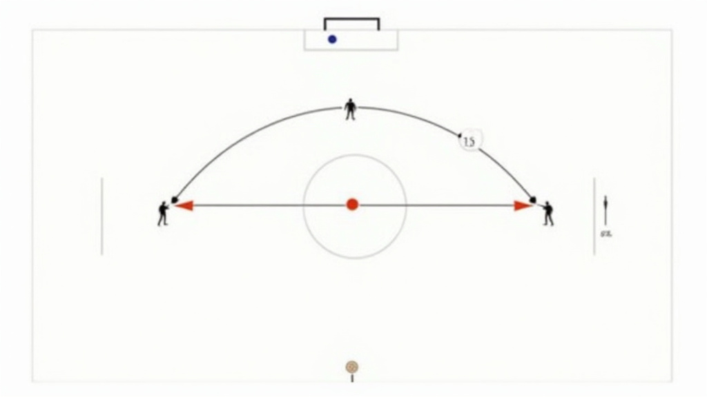 Diagram showing correct 9.15 meter wall distance for an indirect free kick in the box.