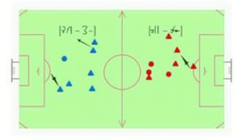Diagram comparing 4-3-3 and 3-5-2 formations for building from the back.