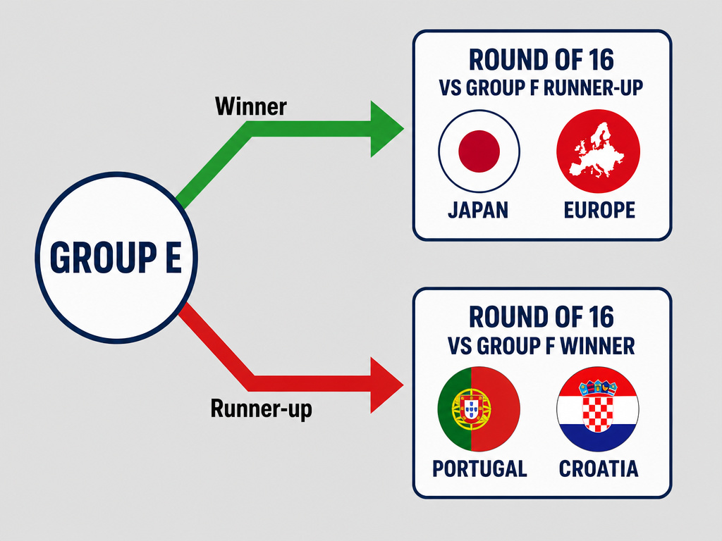 World Cup 2026 Group E knockout stage paths flowchart