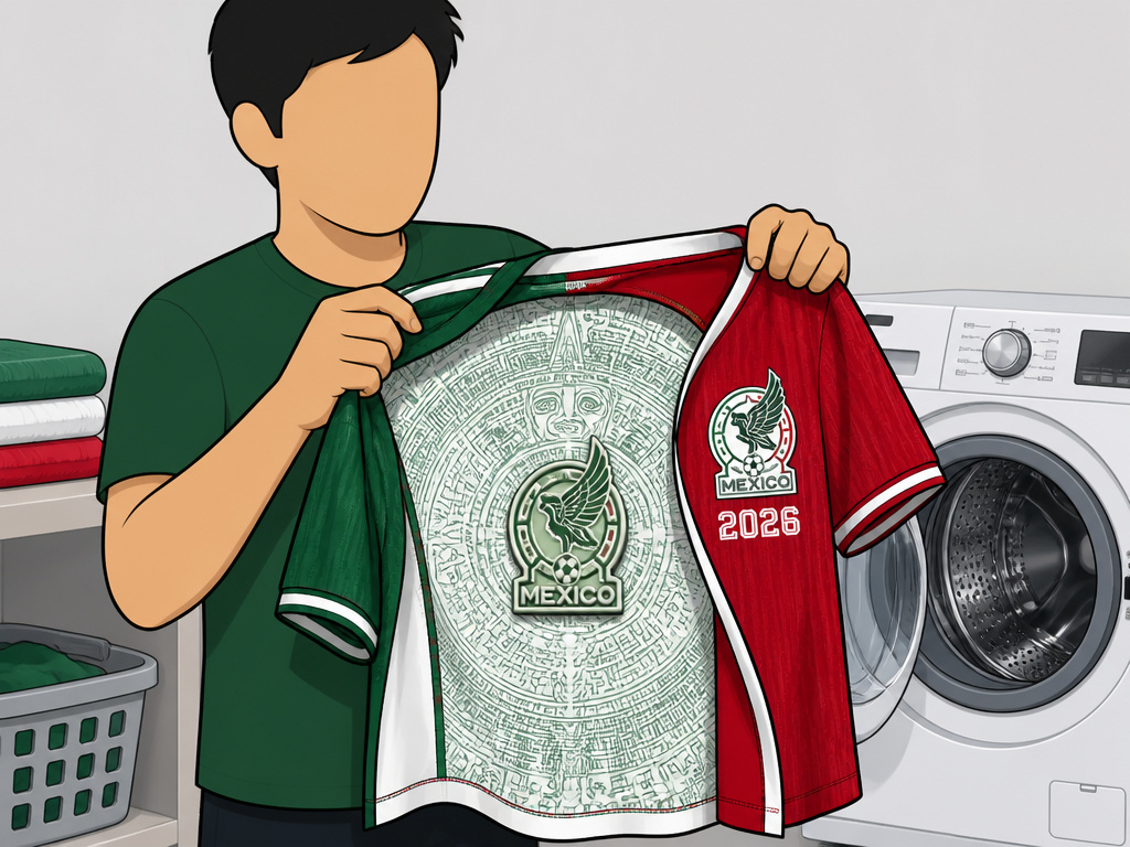 Infographic listing three essential care steps for a modern football jersey.