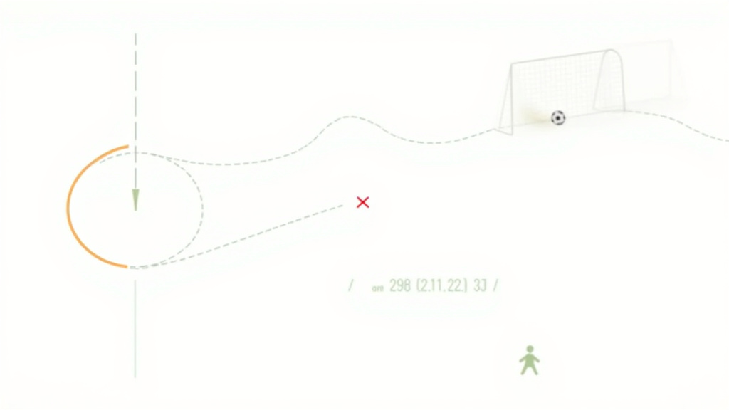 Diagram of legal penalty kick run-up and forward ball movement rules.