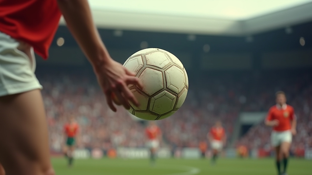 Maradona Hand of God incident, hand striking soccer ball in 1986 match.