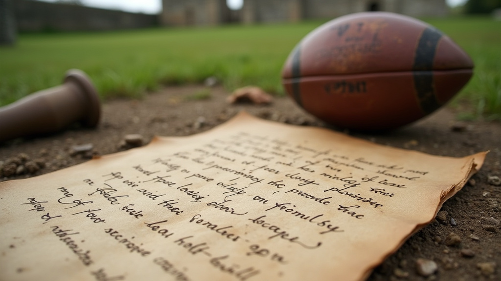 1621 Scottish document banning Sunday football at Stirling Castle excavation.