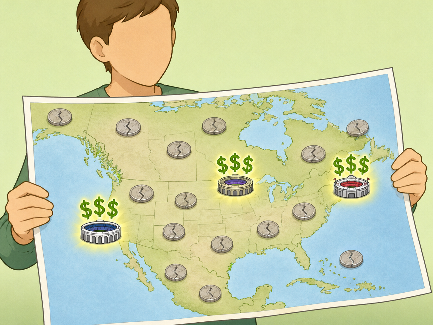 Uneven economic benefits of World Cup 2026 mapped across North America