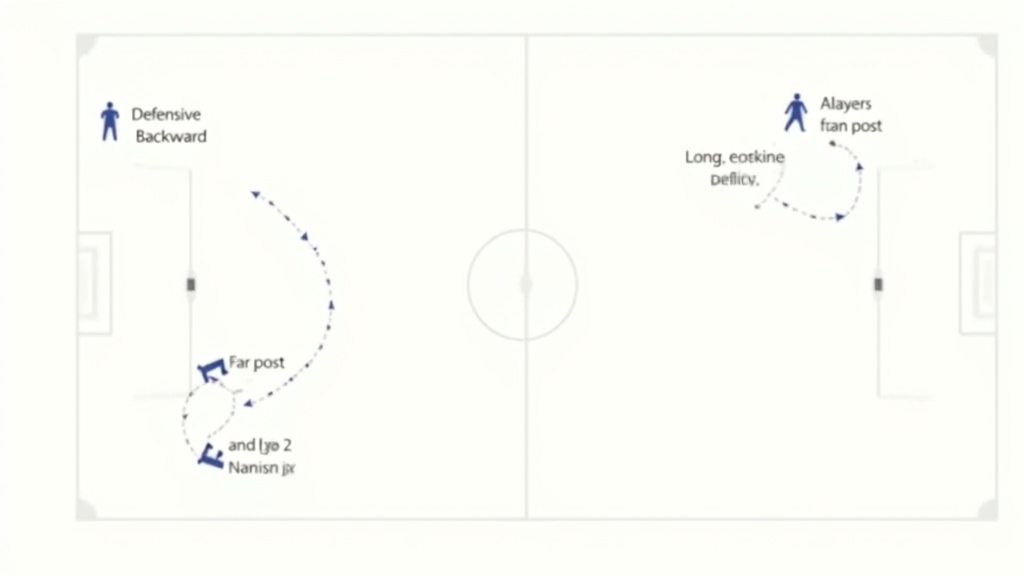 Soccer throw-in strategy diagram showing tactics for different field zones