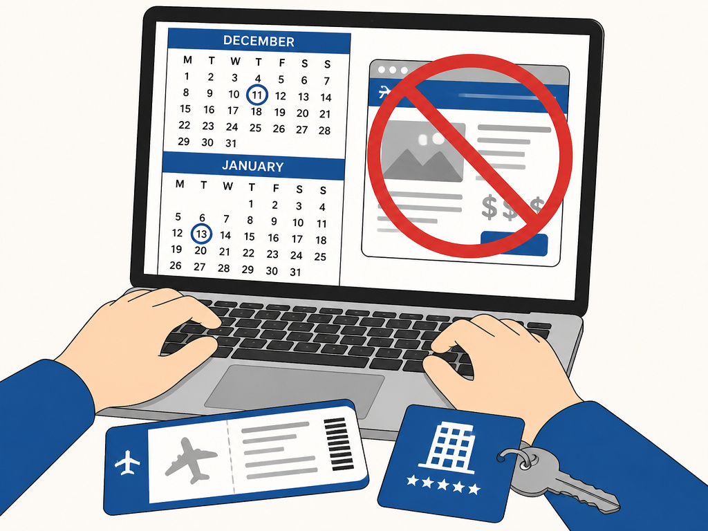 Cartoon advising to book travel before World Cup tickets go on sale.