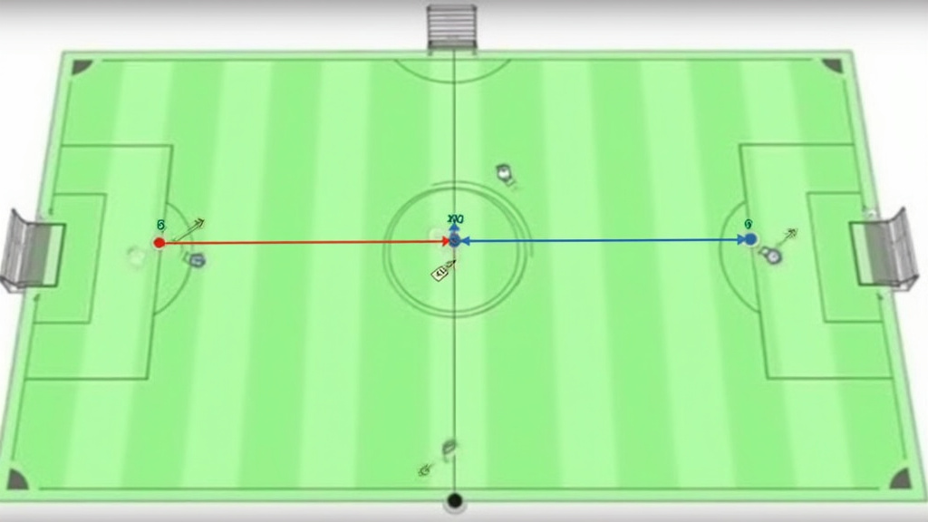 VAR offside decision diagram showing geometric lines for player positioning
