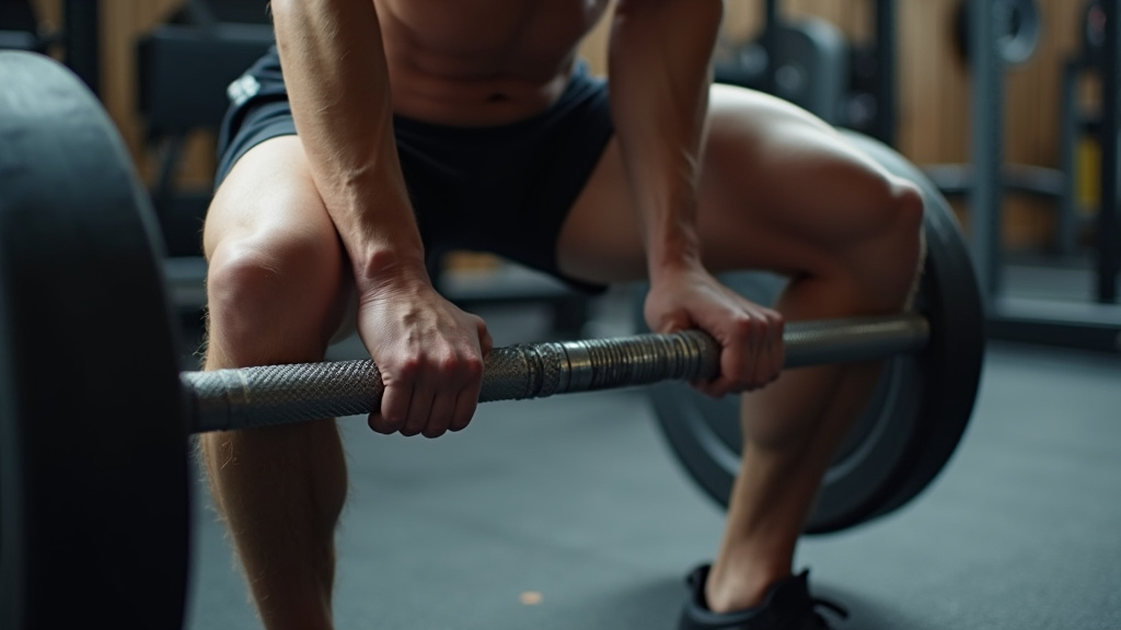 Soccer athlete performing a heavy barbell back squat for leg strength and power.