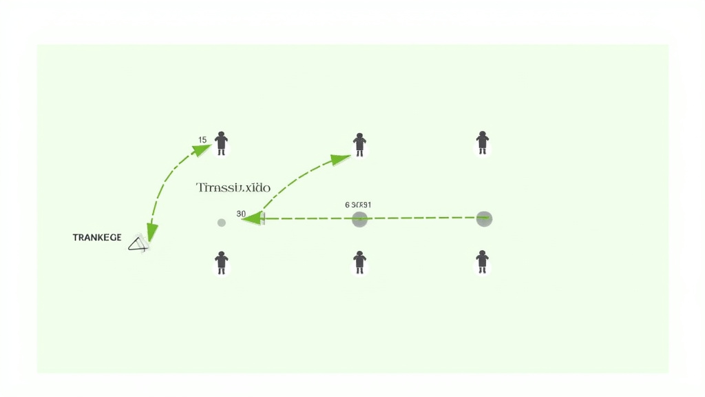 Diagram of a transition rondo drill for box-to-box midfielder training