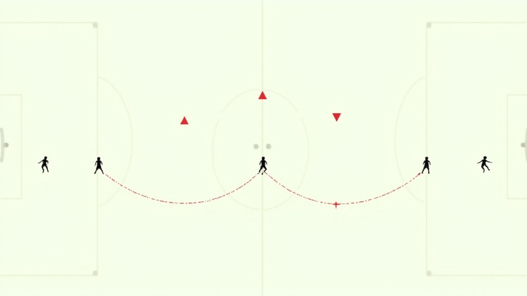 Soccer zonal marking drill diagram showing defensive block movement and zones.