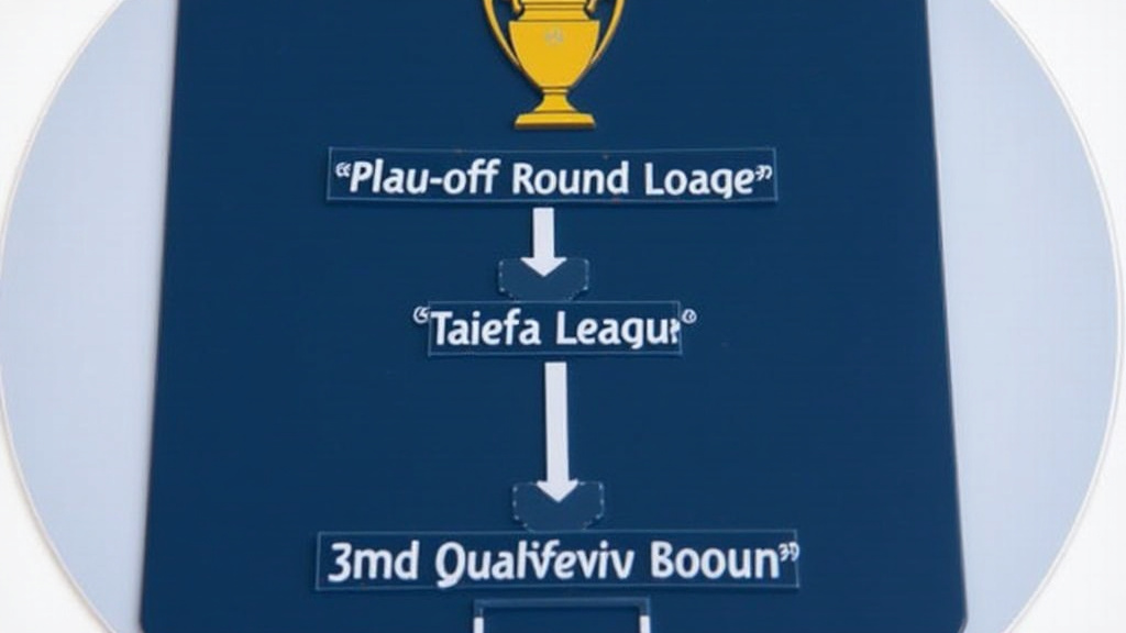Flowchart showing where eliminated Champions League teams go to Europa or Conference League.