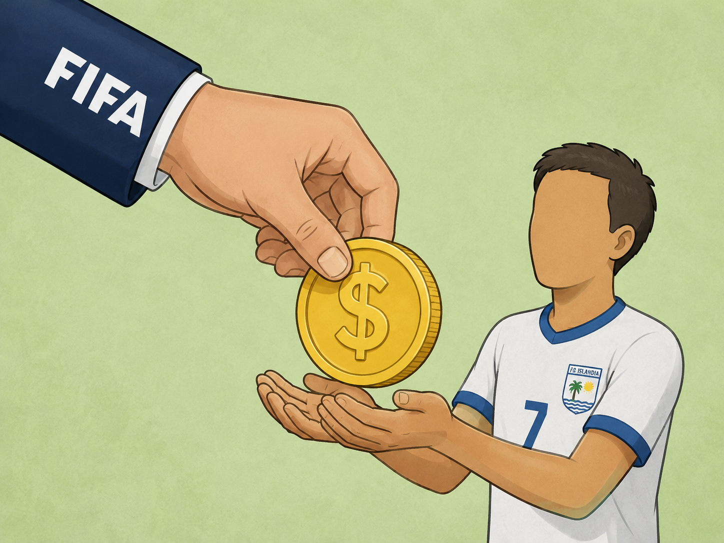 FIFA prize money distribution benefiting a smaller national football team.