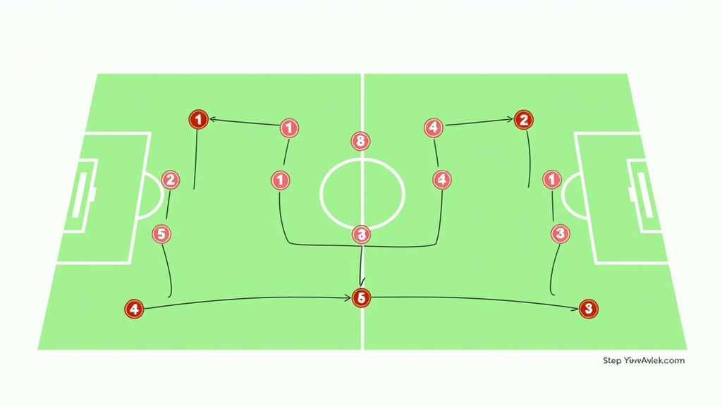 Soccer substitution diagram showing tactical player swaps from bench to field.