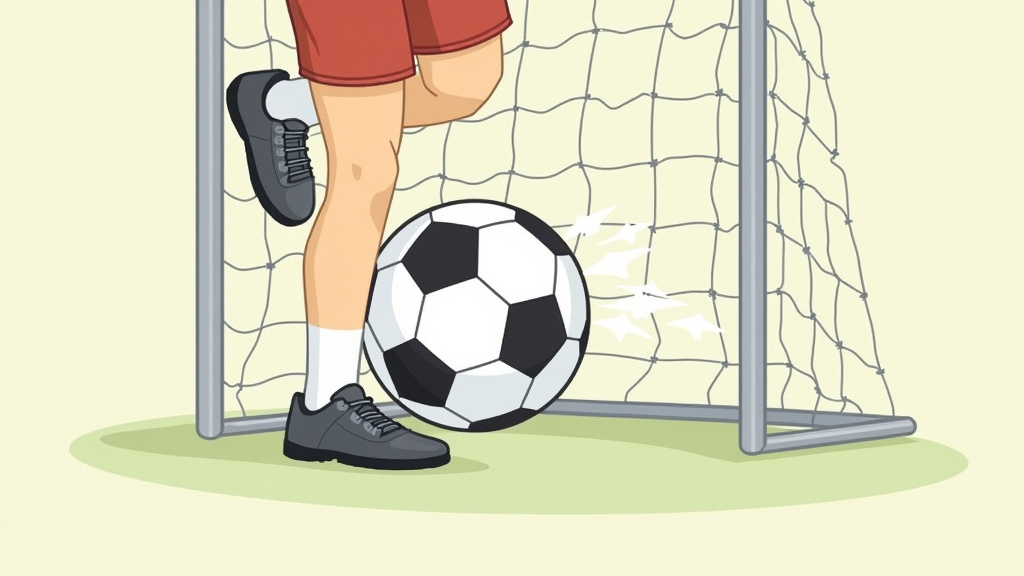 Soccer player practicing one-touch control drill with a rebounder net.
